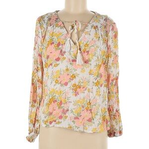 Joie Cream Tie Front Blouse with Relaxed Fit
